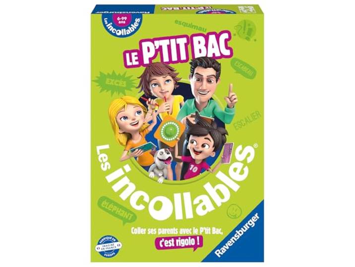 Ravensburger - Le P'tit Bac des Incollables - Jeu Baccalauréat avec 140 Thèmes - Jeu de Société Familial - 2 à 4 Joueurs dès 6 Ans Version Française - 26567