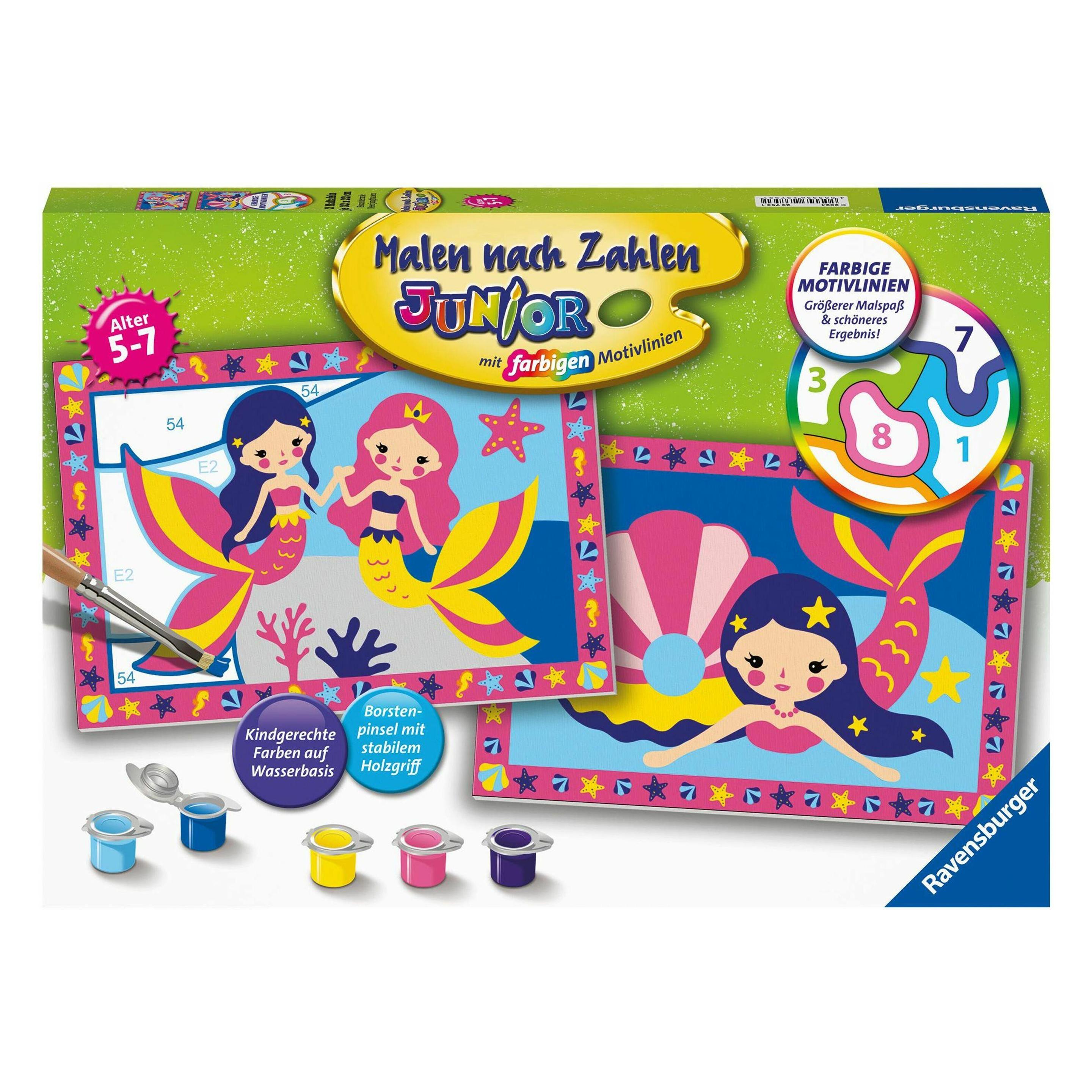 Ravensburger Malen nach Zahlen 23753 - Bezaubernde Meerjungfrauen - Kinder 5 - 7 Jahre (23753)
