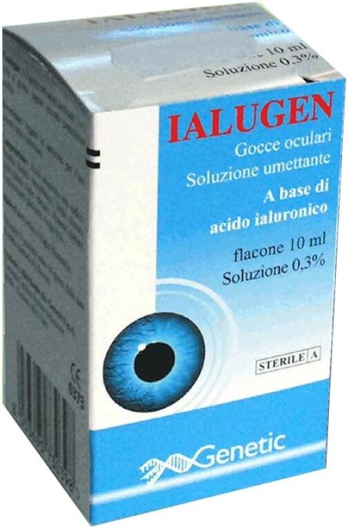 GENETIC SpA Ialugen Gocce Oculari 10ml - Soluzione Umettante con Acido Ialuronico