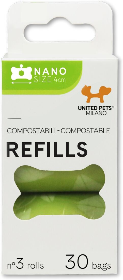 United Pets Sacchettini Igienici Biodegradabili per Bon Ton Nano 3 Rotoli Verdi