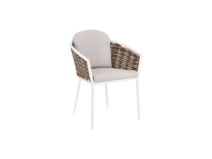 Premium Outdoor Stuhl „Maribela“ mit Armlehnen Weiss, Natural Bizzotto