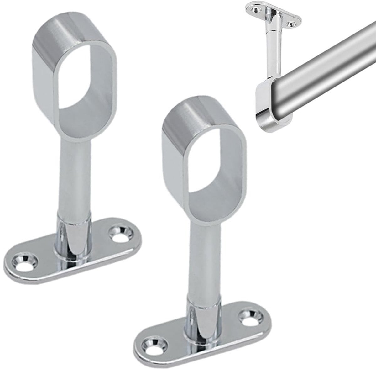 Dailygoods Dailygoody Kledingstang - Ovale gordijnroede voor in de kast - Meerkleurig