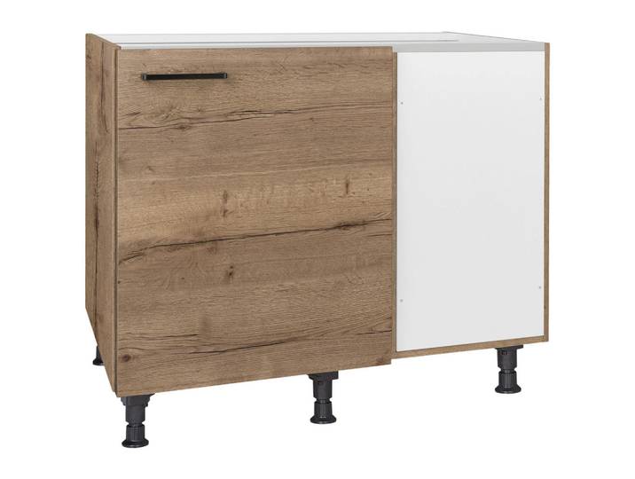Nobilia Eckunterschrank Structura, Eiche dunkel, 1 Fächer, nicht einzeln stellbar, Eckteil, 125x87x65 cm, individuell planbar, Küchen, Küchenmöbel, Küchenschränke, Eckschränke Küche