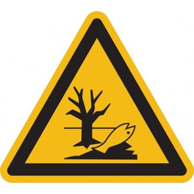 König Werbeanlagen Warnschild, Warnung vor Umweltgefahr/ Verseuchung - praxisbewährt - 100 mm Folie selbstklebend