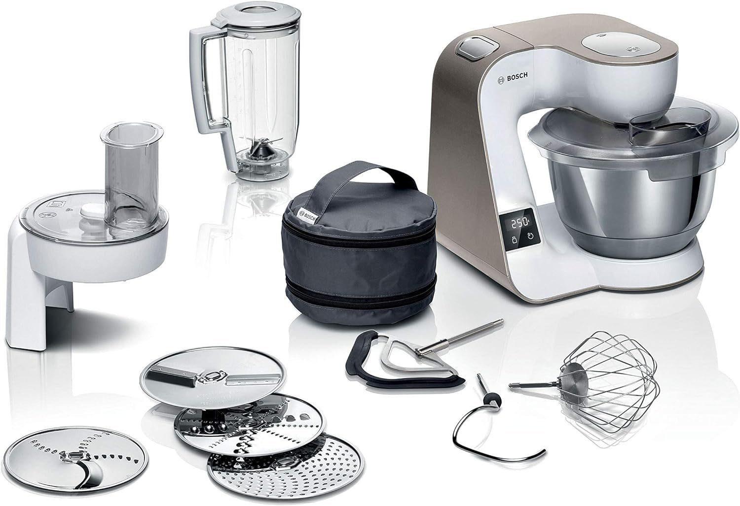 BOSCH Küchenmaschine Mixer Profi-Knethaken,Rührgerät,Zerkleinerer,Knethaken,Bosch, 1000,00 W, 3,90 l Schüssel, Edelstahl Schüssel,7 Stufen, Mixer