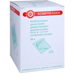 MULLKOMPRESSEN 7,5x7,5 cm steril 8fach