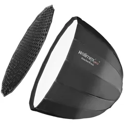 Walimex pro pro Studio Line Deep Rota QA90 + Softboxadapter Elinchrom (Parabole Softbox, 90 cm), Softbox + Reflektor