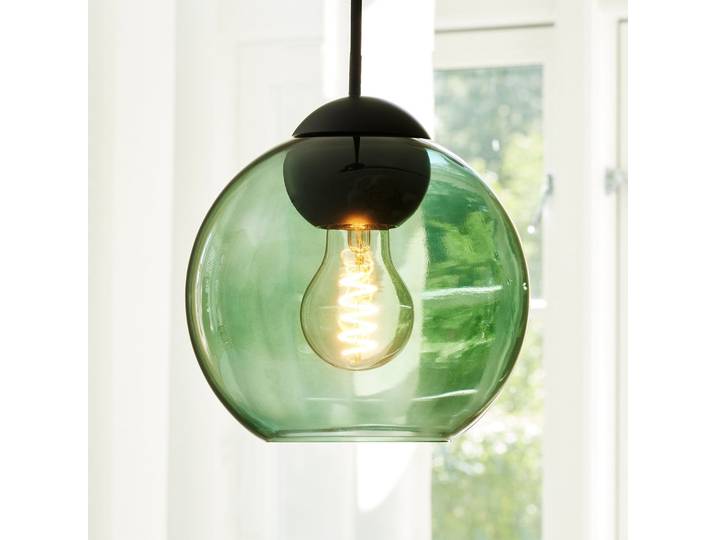 BUBBLES Hängelampe, grün, Ø 18 cm, Glas, E27 - Halo Design - Wohnzimmer - Einflammig
