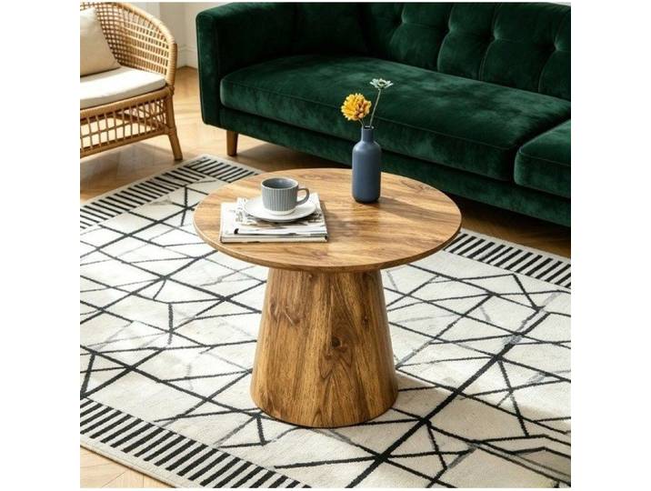 WOVREO table basse ronde 50 cm effet bois naturel MDF hauteur 48 cm