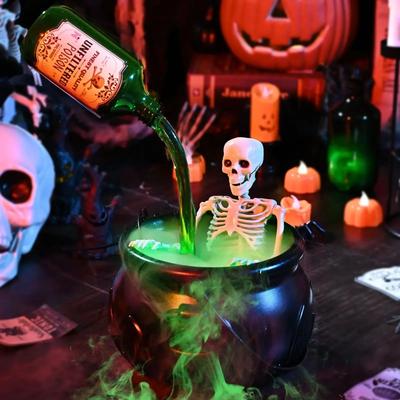 Uplift Picks Mystic Witch Cauldron LED Fog Halloween Decoration green 20 Cm