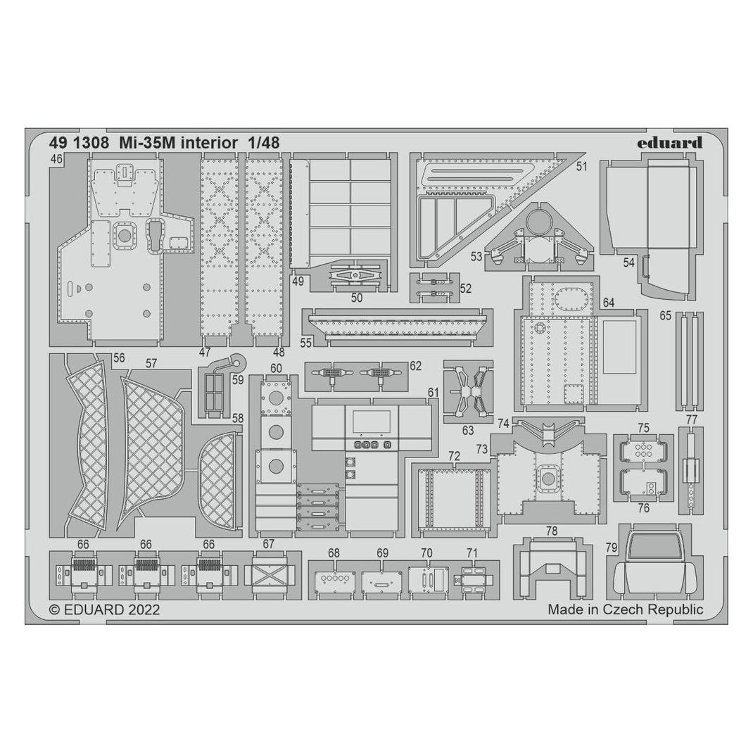 Eduard Mi-35M interior for ZVEZDA (491308)