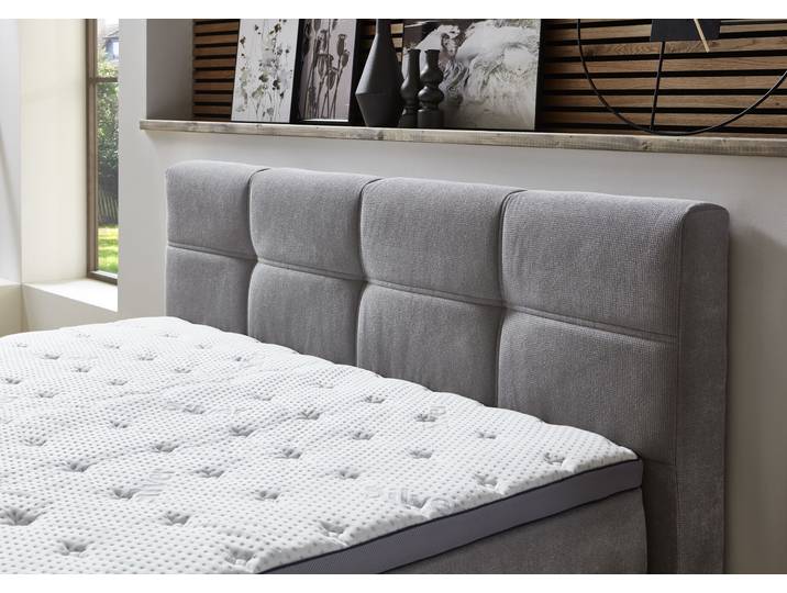 Sun Garden Boxspringbett Portage mit Bettkasten Silber 160 x 200 cm