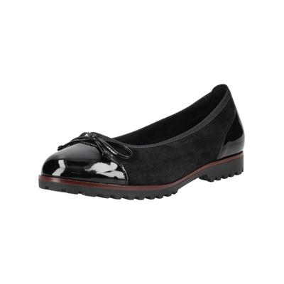 Ballerina GABOR "Gabor Ballerinas Leder", Damen, Gr. 38, schwarz, Leder, Schuhe Ballerina