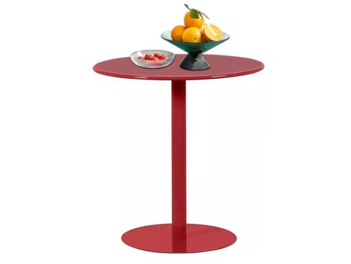 40/48/60/70 cm Stehtisch Hoher Beistelltisch für das Wohnzimmer Roter Bistrotisch Runder Cocktailtisch, hoher Garten-/Terrassentisch Kleiner Akzenttisch, Kaffee-/Getränketisch(60x60x72cm)