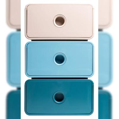 Exacompta 315406D 3x Ablagemodul Tiny Box, 1 Schublade, Kollektion Skandi - Farben sortiert