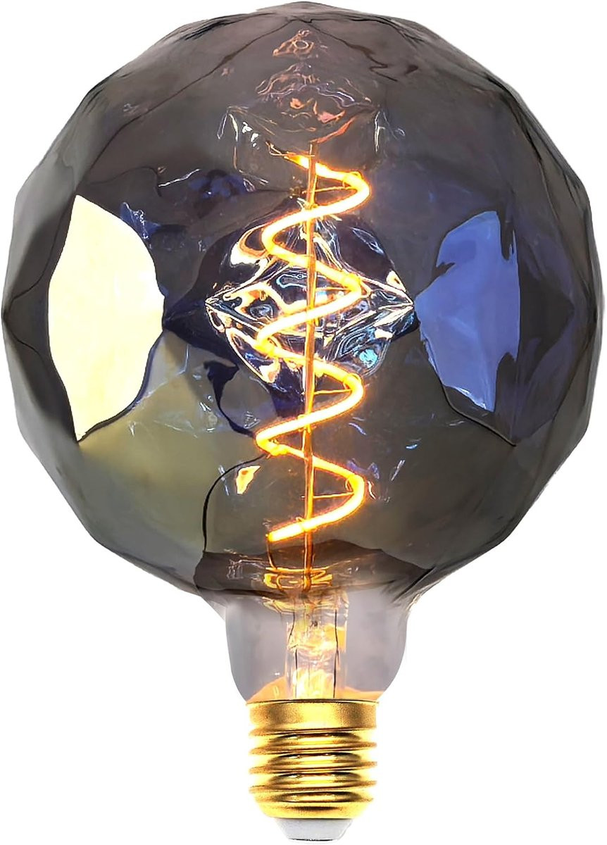 XSJ Vintage LED Gloeilamp E27 G125 Dimbaar 4W Retro Antieke Decoratieve Lamp Grijs-Kleurrijk