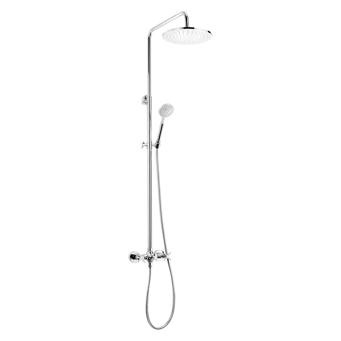 Deante CASCADA shower set TEMISTO RAIN SHOWER WITH CHROME SHOWER FACTER (NAC_04QT)