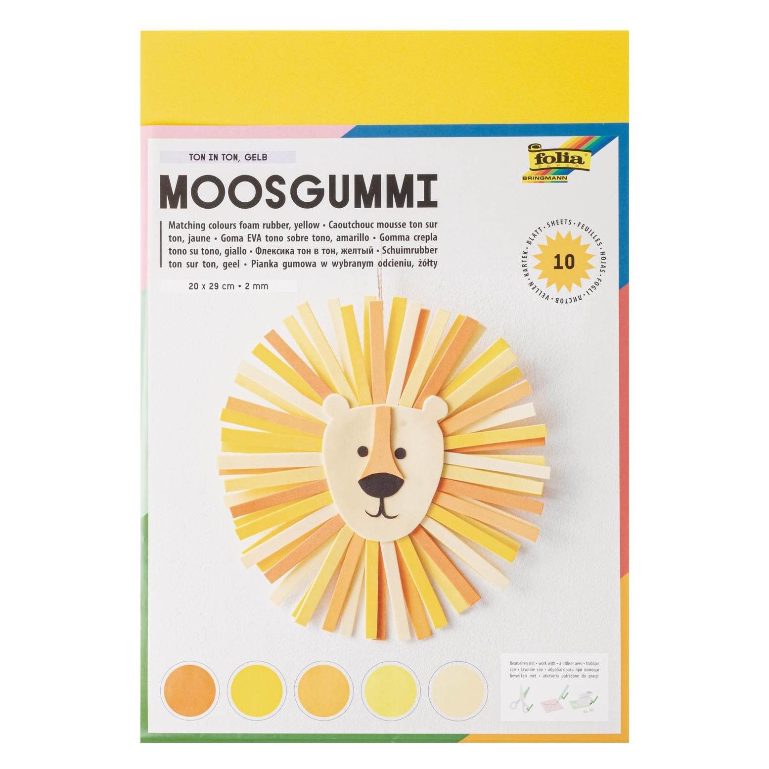 Folia Moosgummi-Set Ton in Ton gelb (231091)