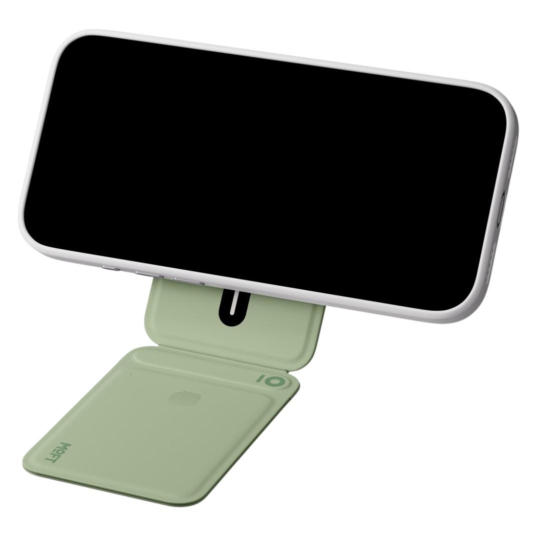 MOFT Magnetic Stand with Wallet for Smartphone Movas Trackable Tripod MagSafe khaki green (78915667)