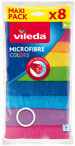 VILEDA Microfibre Colors Lavettes multi-usages 8 pcs.