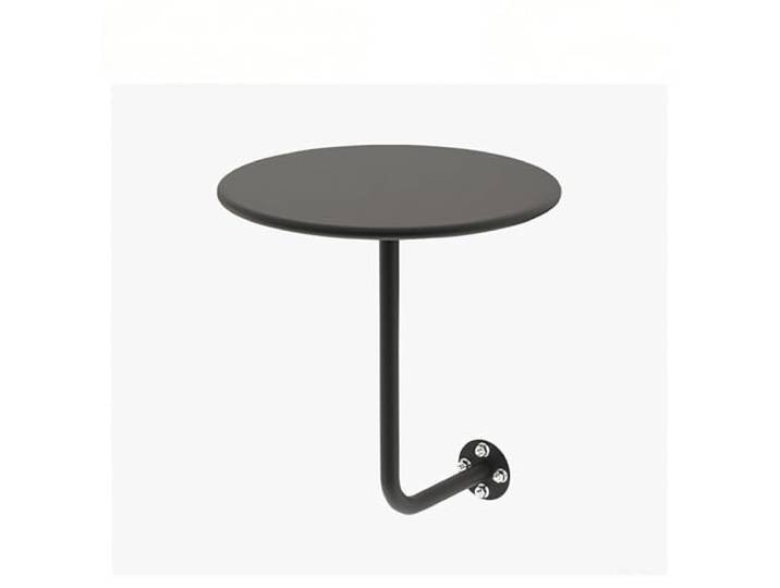 TELCIM Wandmontierter runder Bartisch, Wandtisch, Wandtisch, Wandmontage, Bartisch, runder hoher Pubtisch, geeignet für Restaurant, Wohnzimmer, Couchtisch, Bar (schwarz)