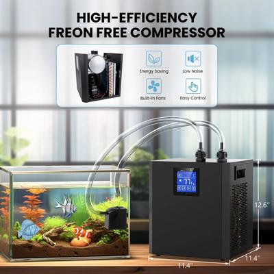 Uplift Essentials 1 3 HP High Performance Aquarium & Hydroponics Water Chiller 1 3 HP High Performance Aquarium & Hydroponics Water Chiller