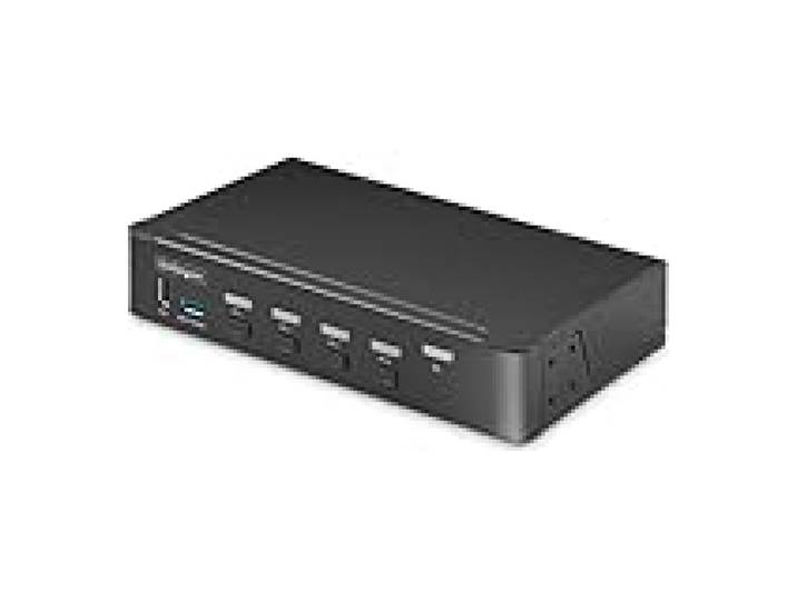 StarTech Switch KVM DisplayPort 4 Ports Écran Unique 4K 60Hz, Hub USB 3.0