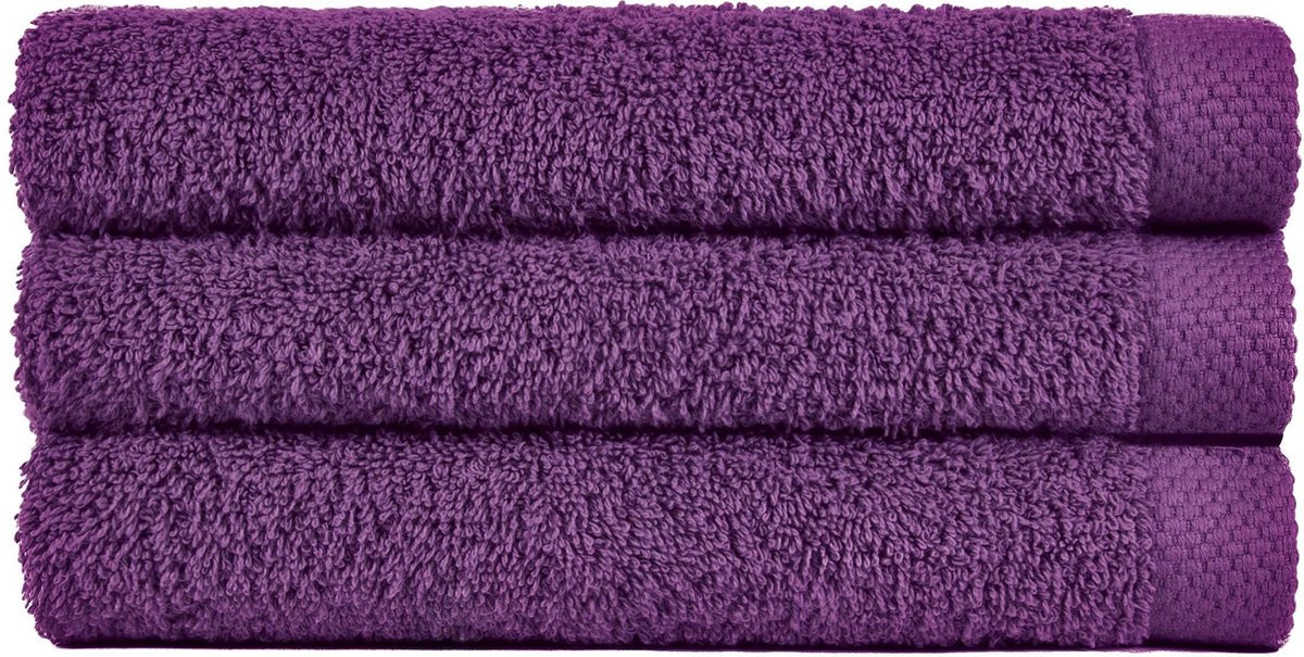 Uni Pure Royal Douchelaken, 3 stuks, Paars, 70 x 140 cm