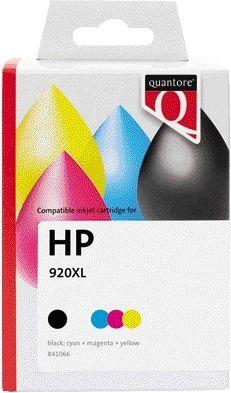 Quantore - Tintenpatronen-Alternative für CH081AE 920XL Schwarz + 3 Farben | 12 Stück