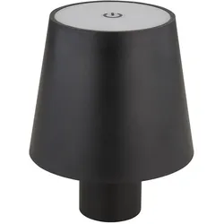 Tischlampe Außenlampe Tischleuchte Flaschenlampe schwarz LED Gartenlampe Touchdimmer cm, 3W 130lm warmweiß, DxH 10,6x13 cm
