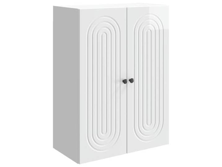 Heofavd Wandschrank Hochglanz Weiß 66 x 34,5 x 90 cm Holzwerkstoff