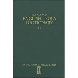 English-Fula Dictionary, 3 Teile, Fachbücher von P P de Wolf