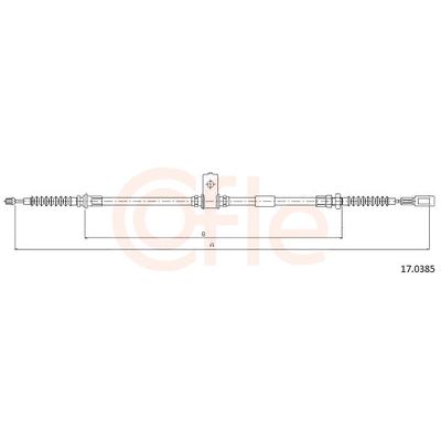 COFLE Seilzug, Feststellbremse 170385 für NISSAN