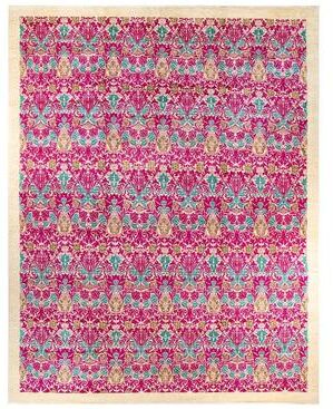 "Overton Handknotted Wool Vintage Inspired Contemporary Arts & Crafts Ivory Area Rug - 14' 5"" x 11' 7"""