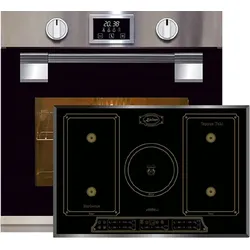 Kaiser Herd-set ,Elektro Pyrolyse Backofen  EH 6337+KCT 7797 FI Em  Induktionskochfeld 77 cm