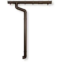 Kunststoff Dachrinnenset für Skan Holz Terrassenüberdachung aus Nadelholz-braun-Terrassenüberdachung Nadelholz  400 x 250/300/350 cm Set 402 B