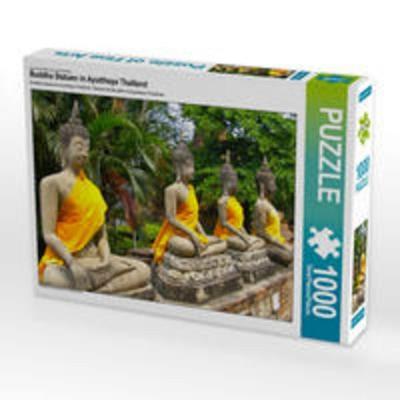 CALVENDO Puzzle Buddha Statuen in Ayutthaya Thailand | 1000 Teile Lege-Größe 64x48cm Foto-Puzzle für glückliche Stunden