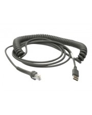 Zebra USB-Kabel USB M 5 12 V 4.57 m gewickelt für DS9300 Series DS9308 (CBA-U29-C15ZBR)