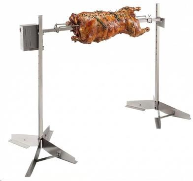Garvee "46"" Stainless Steel Rotisserie Grill Kit, 132 lb Capacity, Dual Motors BBQ Roaster for Backyard"