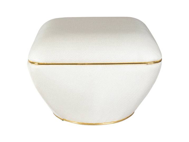Kayoom Hocker, Gold, Beige, Metall, 42.5 cm, Wohnzimmer, Hocker, Sitzhocker