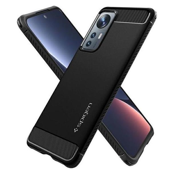 Spigen RUGGED ARMOR XIAOMI 12/12X MATTE Juodas (Xiaomi 12, Xiaomi 12X) (ACS04370)