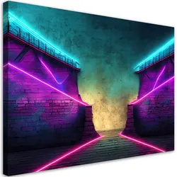 WANDBILD neon textur abstrakt