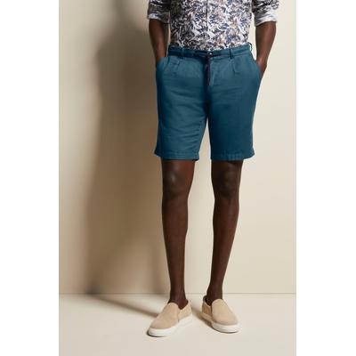 Bermudas BUGATTI, Herren, Gr. 56, Normalgrößen, blau (marine), 55% Leinen, 45% Baumwolle, regular fit, Hosen Bermudas, in schöner Leinen-Mix-Qualität
