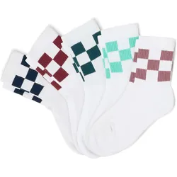 Tchibo - 5 Paar Kinder-Tennissocken - Kinder - Gr. 27-30 - bordeaux/jacquard