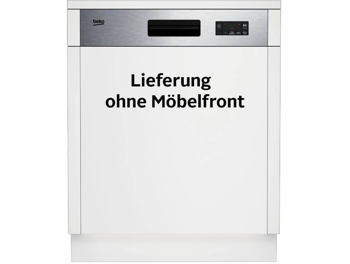 BEKO teilintegrierbarer Geschirrspüler BDSN15O30X 7688901677 , Energieeffizienz: D, silber (edelstahl), B:60cm H:82cm T:57cm, Geschirrspüler, Hocheinbaufähig & SelfDry – flexibel bis 92 cm, trocknet automatisch, teilintegrierbarer Geschirrspüler