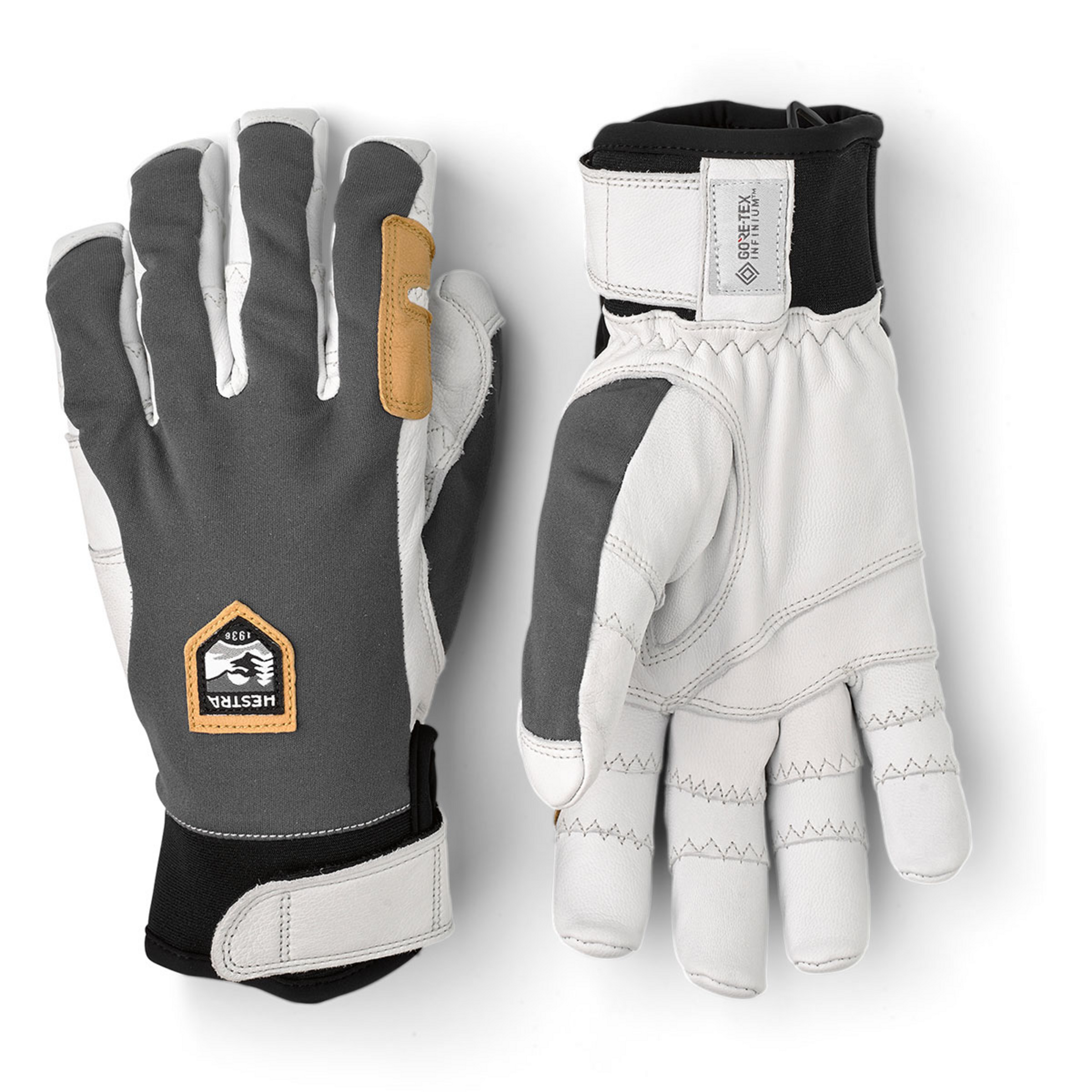 Hestra Ergo Grip Active Skihandschuhe grau Größe 8 Trekking Winddicht Windstopper | GORE-TEX