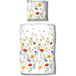 Traumschlaf, Bettwäsche, Wiesenblumen (Bettwäsche Set, 80x80 cm)