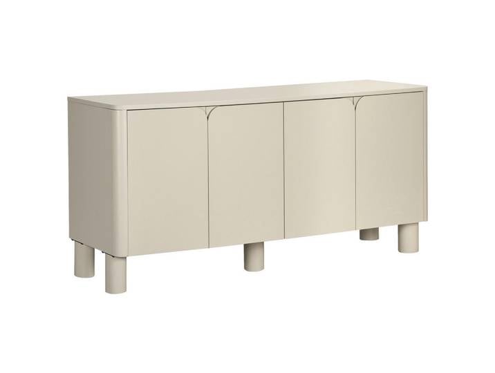 Milino Sideboard, Kaschmir, Holz, Eiche, massiv, 4 Fächer, 180x75x40 cm, Holzmöbel, Kleinmöbel Holz, Holzkommoden, Sideboards Holz