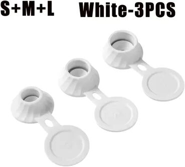Quick Pick Pro Pack Inverted Leakproof Bottle Caps For Shampoo Shower Gel And Kitchen Spice Bottles white 3set