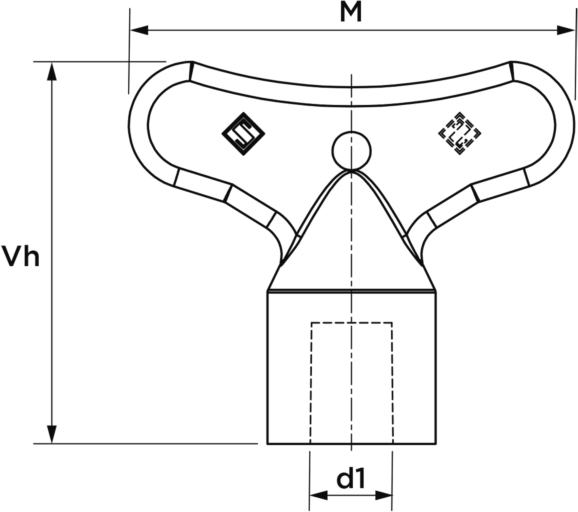 Aalberts Sepp Steckschlüssel 0001804 DN 15, mit Vierkant, 6,5mm, Kunststoff